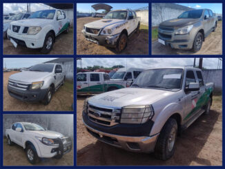 13 Caminhonetes Ford Ranger, MMC L200, GM S10, Nissan Frontier, Vans e Motos no Leilão de Viaturas da Polícia Civil e Militar