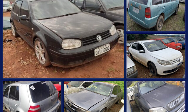 3 Volkswagen Golf a partir de 600 reais, Santana, Parati, Passat, Chevrolet Astra e muito mais no leilão da PRF