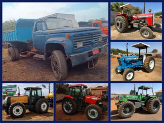 Caminhão Chevrolet 1400, Tratores Ford, Agrale, Massey Ferguson, Valtra e outros implementos agrícolas no leilão do Agronegócio