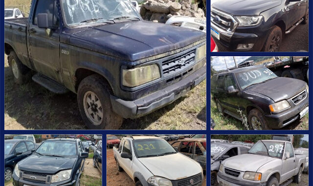 Chevrolet D20, Blazer, S10, Ford Ranger, Fiat Strada, outras caminhonetes e picapes a partir de 300 reais no leilão de veículos apreendidos pela PRF