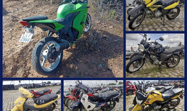 Motos Kawasaki Ninja, Honda NXR150 Bros, Yamaha Factor, Dafra TVS Apache e Muitas Outras a partir de 500 reais no Leilão do DETRAN