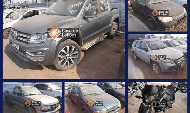 Volkswagen Amarok, Fiat Strada, Chevrolet S10, Ford Ka, Motos e Caminhões no Leilão do Tribunal de Justiça